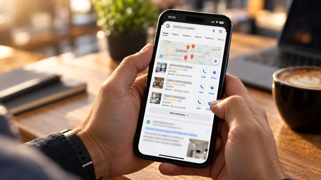 Google Business Profile and Local SEO on Mobile Device